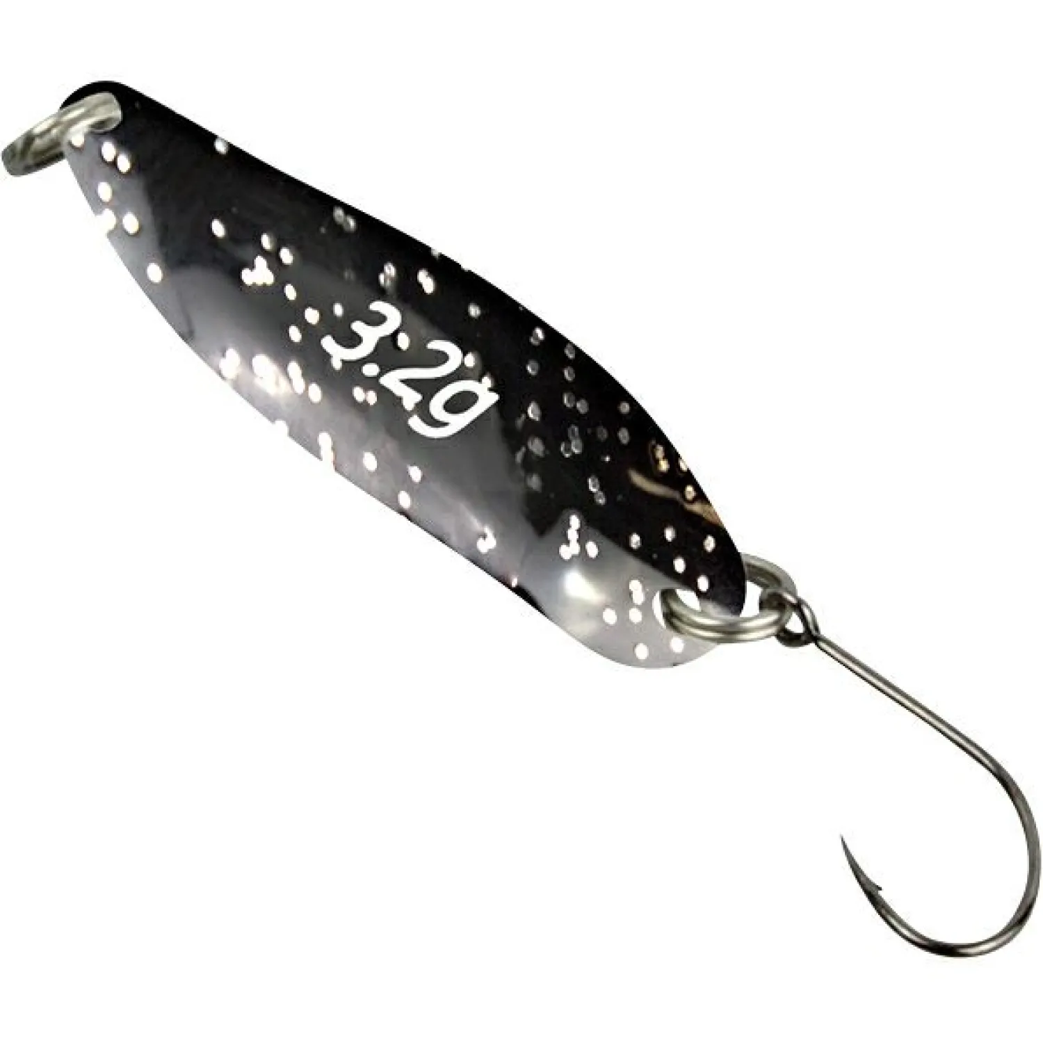 FTM Trout Spoon Hammer (3,2 g, Grün/Schwarz Glitter UV)< Trout Spoons|Trout Spoons