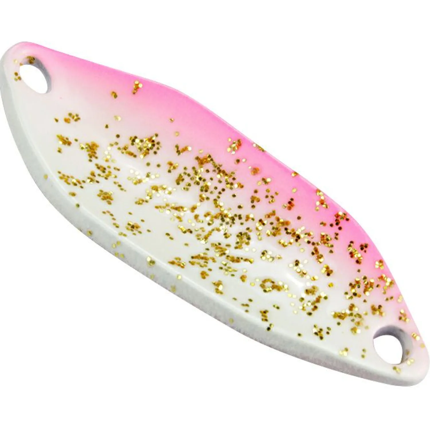 FTM Trout Spoon Hit (3,3 g, Weiß/Pínk Glitter)< Trout Spoons|Trout Spoons