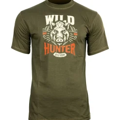 Ground Wild T-Shirt Herren (Dunkeloliv) Angelshirts & Angel-Oberteile