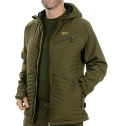 Best Ibice Hoodie Hybridjacke Herren (Dunkeloliv) Outdoor- & Angel-Jacken