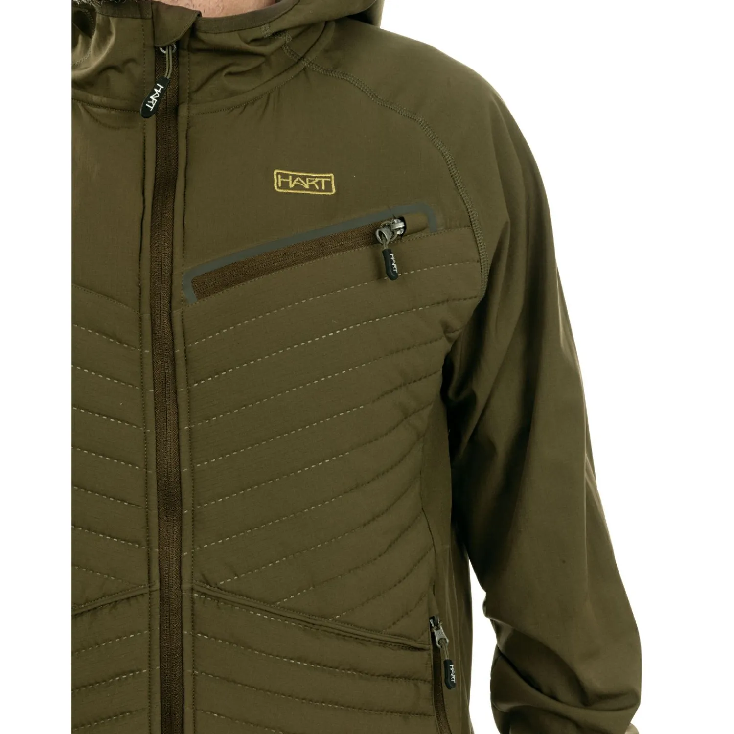 Best Ibice Hoodie Hybridjacke Herren (Dunkeloliv) Outdoor- & Angel-Jacken
