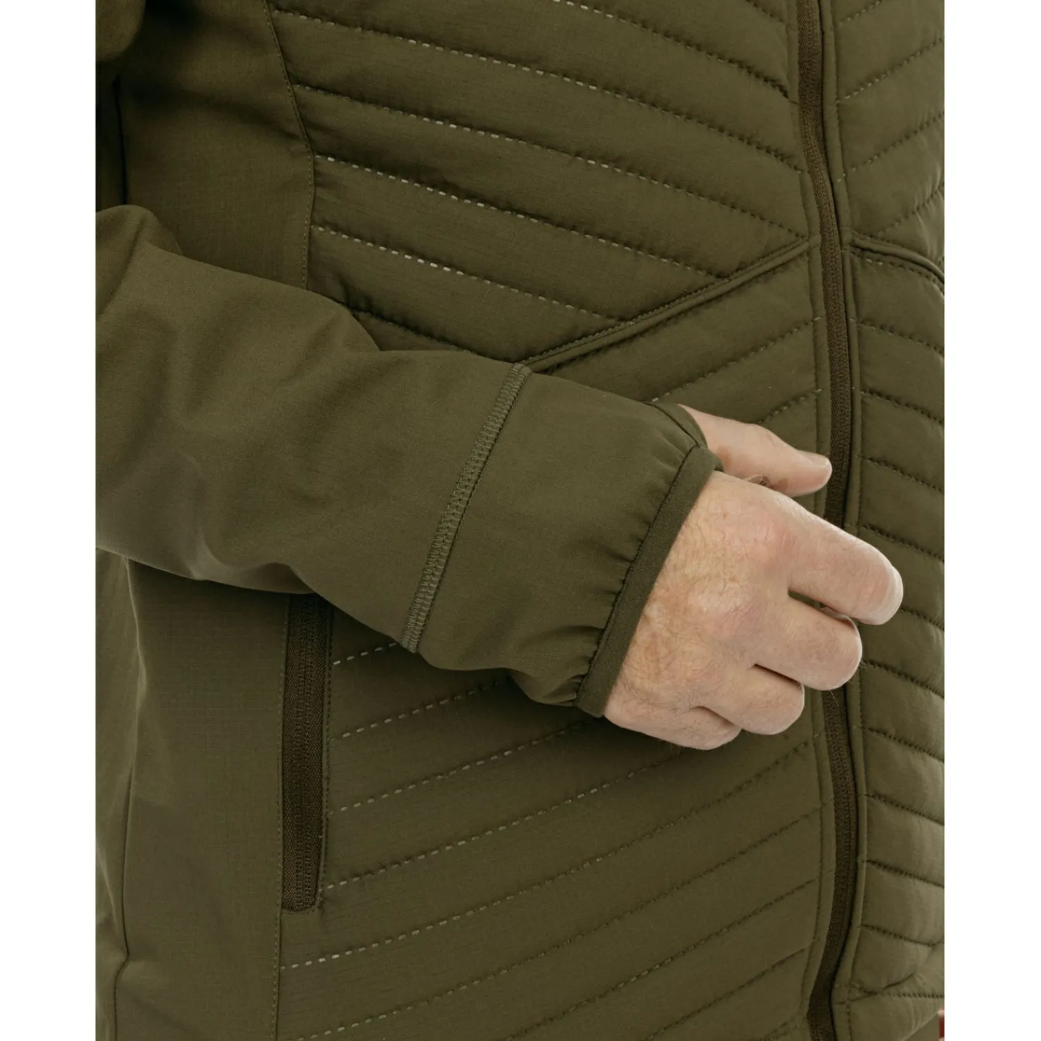 Best Ibice Hoodie Hybridjacke Herren (Dunkeloliv) Outdoor- & Angel-Jacken