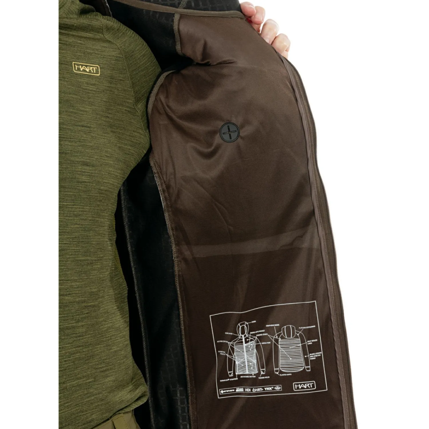 Best Ibice Hoodie Hybridjacke Herren (Dunkeloliv) Outdoor- & Angel-Jacken