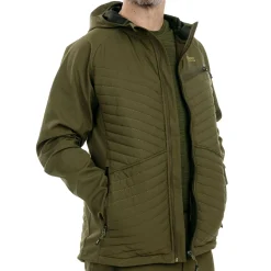 Best Ibice Hoodie Hybridjacke Herren (Dunkeloliv) Outdoor- & Angel-Jacken