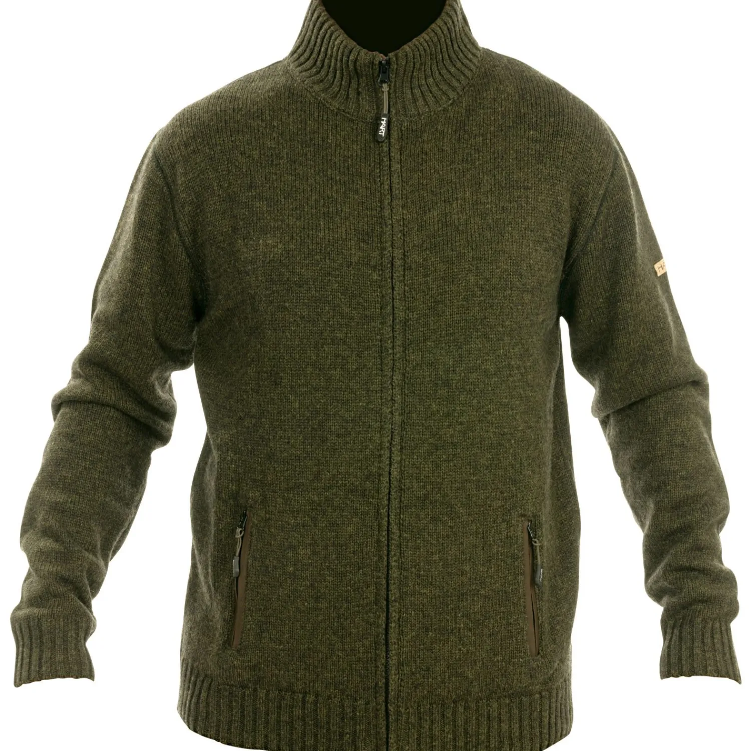 Best Nevis-FZ Strickjacke Herren (Dunkeloliv) Angelpullover & -Strickjacken