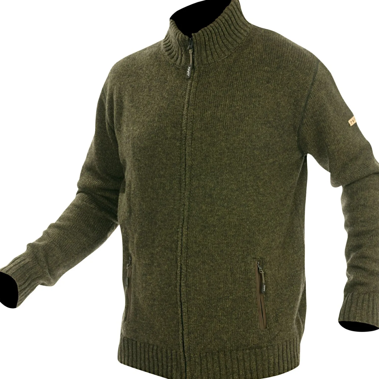 Best Nevis-FZ Strickjacke Herren (Dunkeloliv) Angelpullover & -Strickjacken