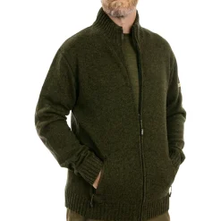 Best Nevis-FZ Strickjacke Herren (Dunkeloliv) Angelpullover & -Strickjacken