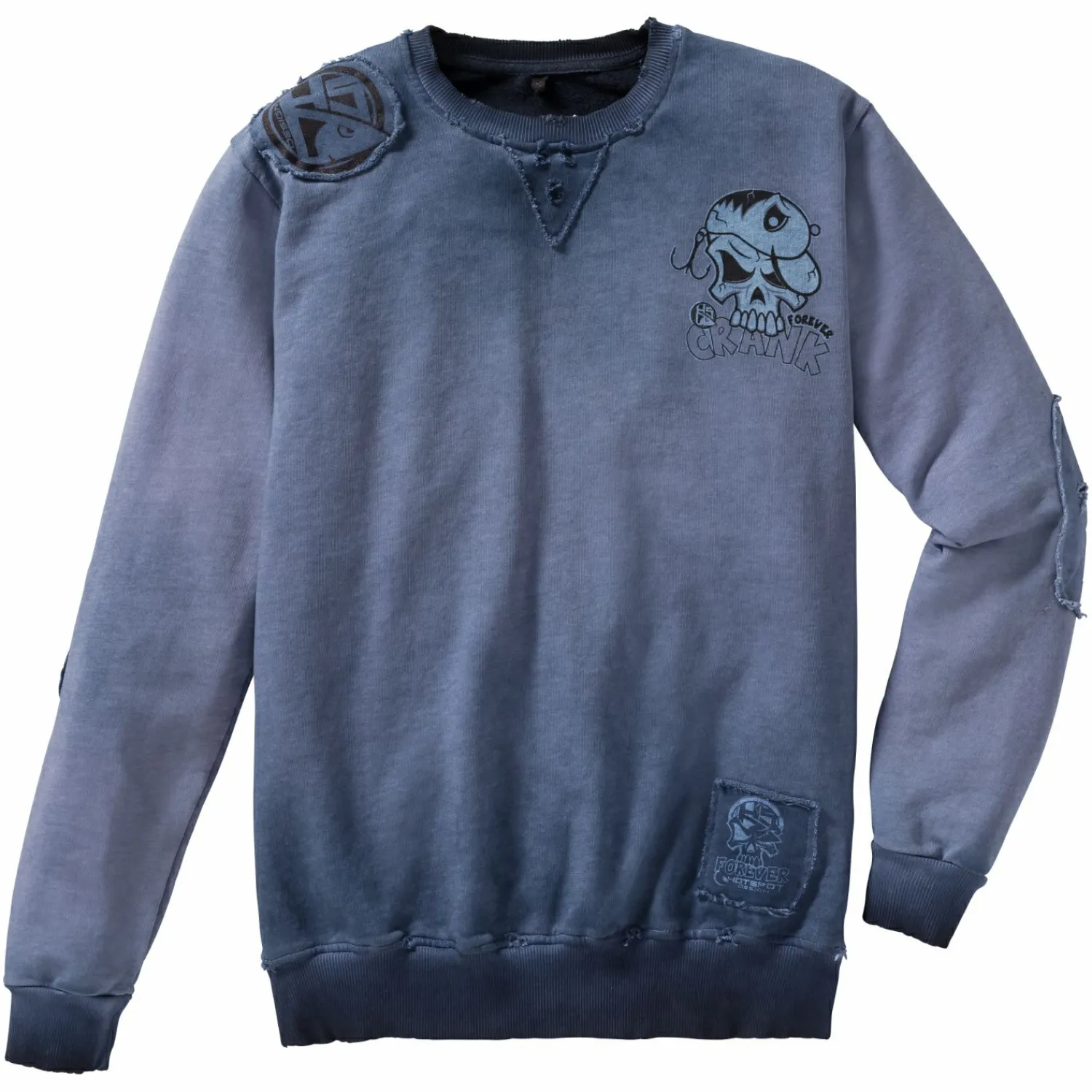 Outlet Carpfishing Crank Forever Pullover Unisex (Marine) Angelpullover & -Strickjacken