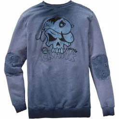 Outlet Carpfishing Crank Forever Pullover Unisex (Marine) Angelpullover & -Strickjacken
