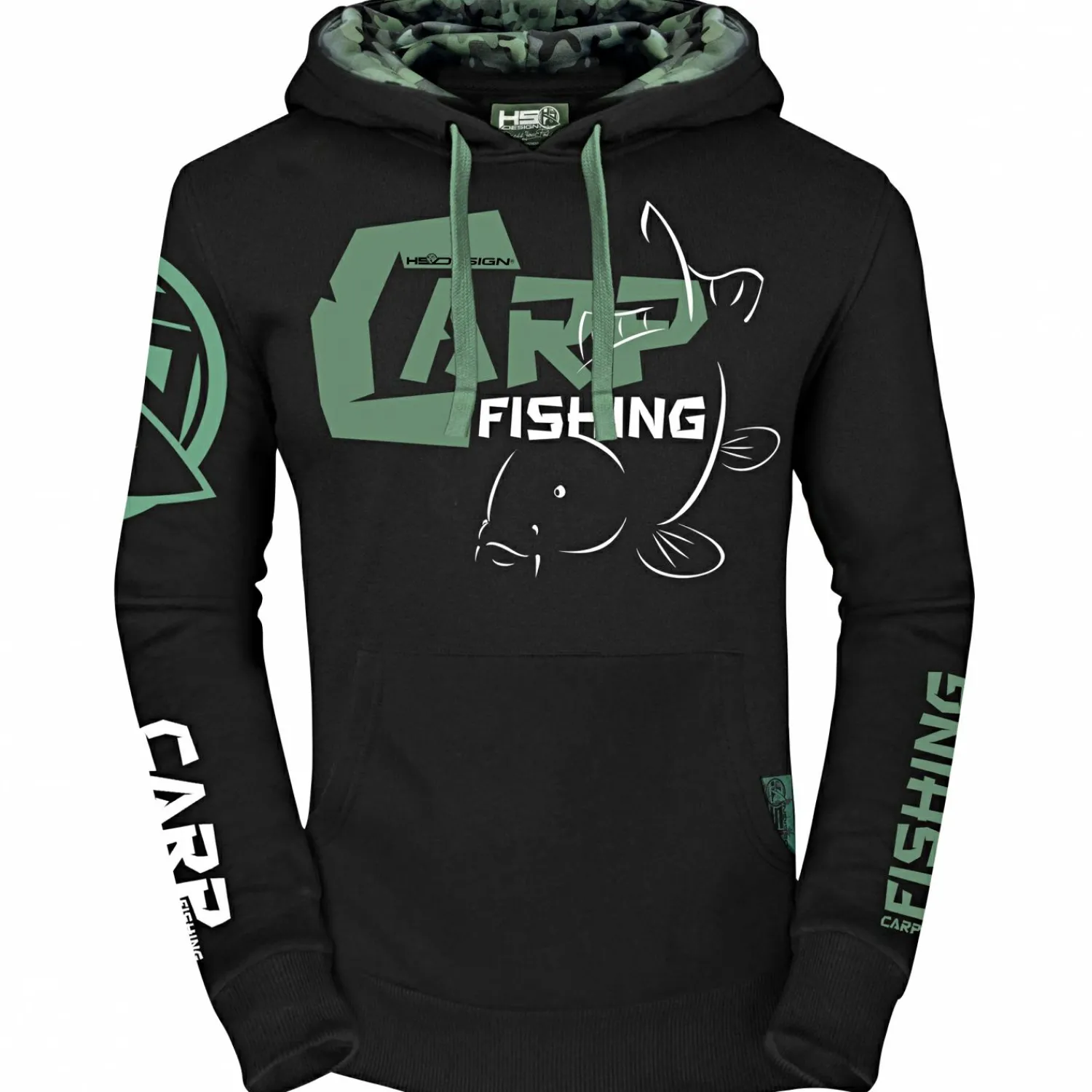 Discount Carpfishing Eco 2.0 Hoodie Unisex (Black) Angelpullover & -Strickjacken