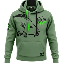 Discount Carpfishing Mania Hoodie Herren (Olive) Angelpullover & -Strickjacken
