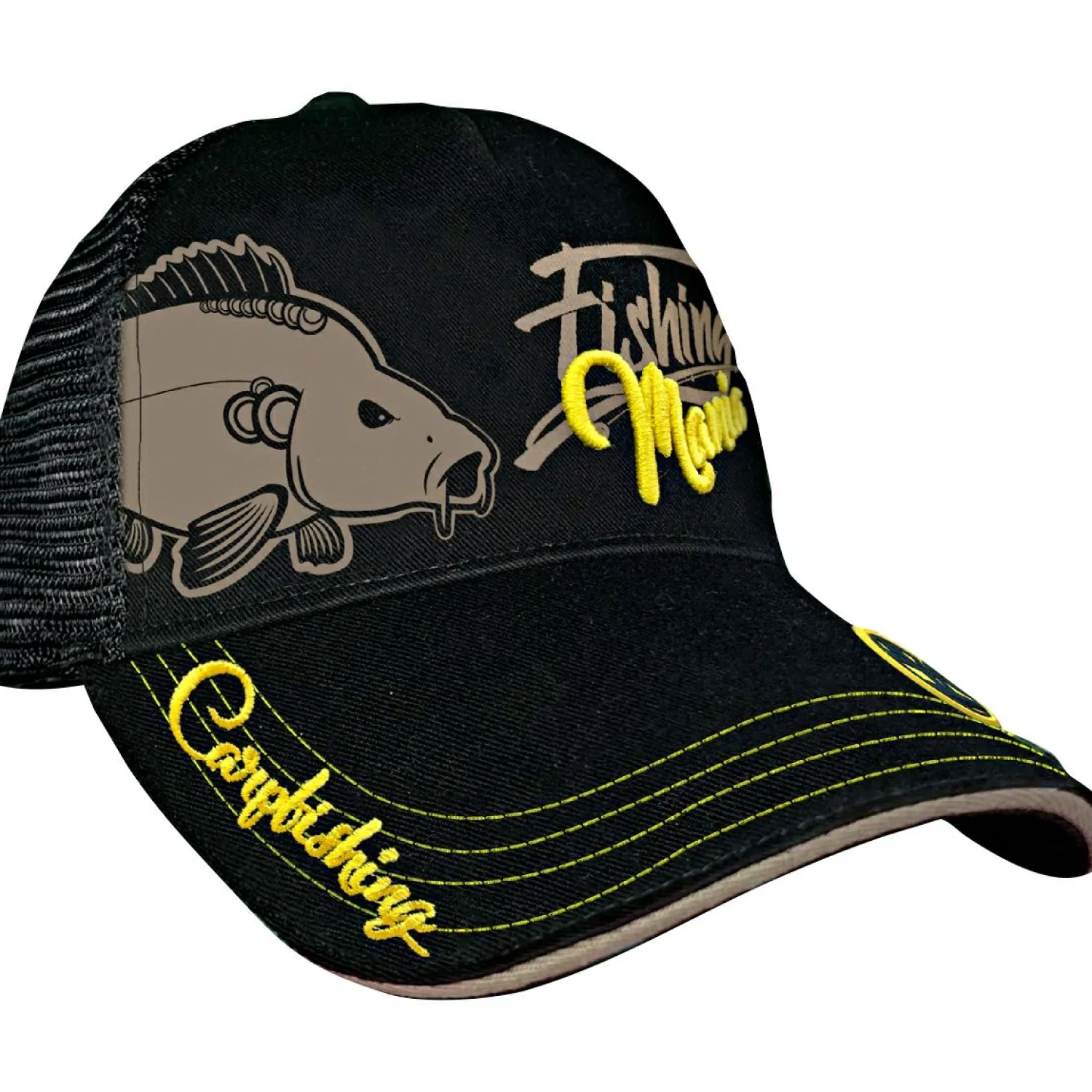 Hot Carpfishing Mania Cap Unisex (Black) Outdoor- & Angel-Kappen