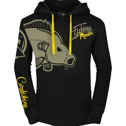 New Fishing Mania Carpfishing Hoodie Herren (Black) Angelpullover & -Strickjacken
