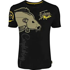 Sale Fishing Mania Carpfishing T-Shirt Herren (Black) Angelshirts & Angel-Oberteile