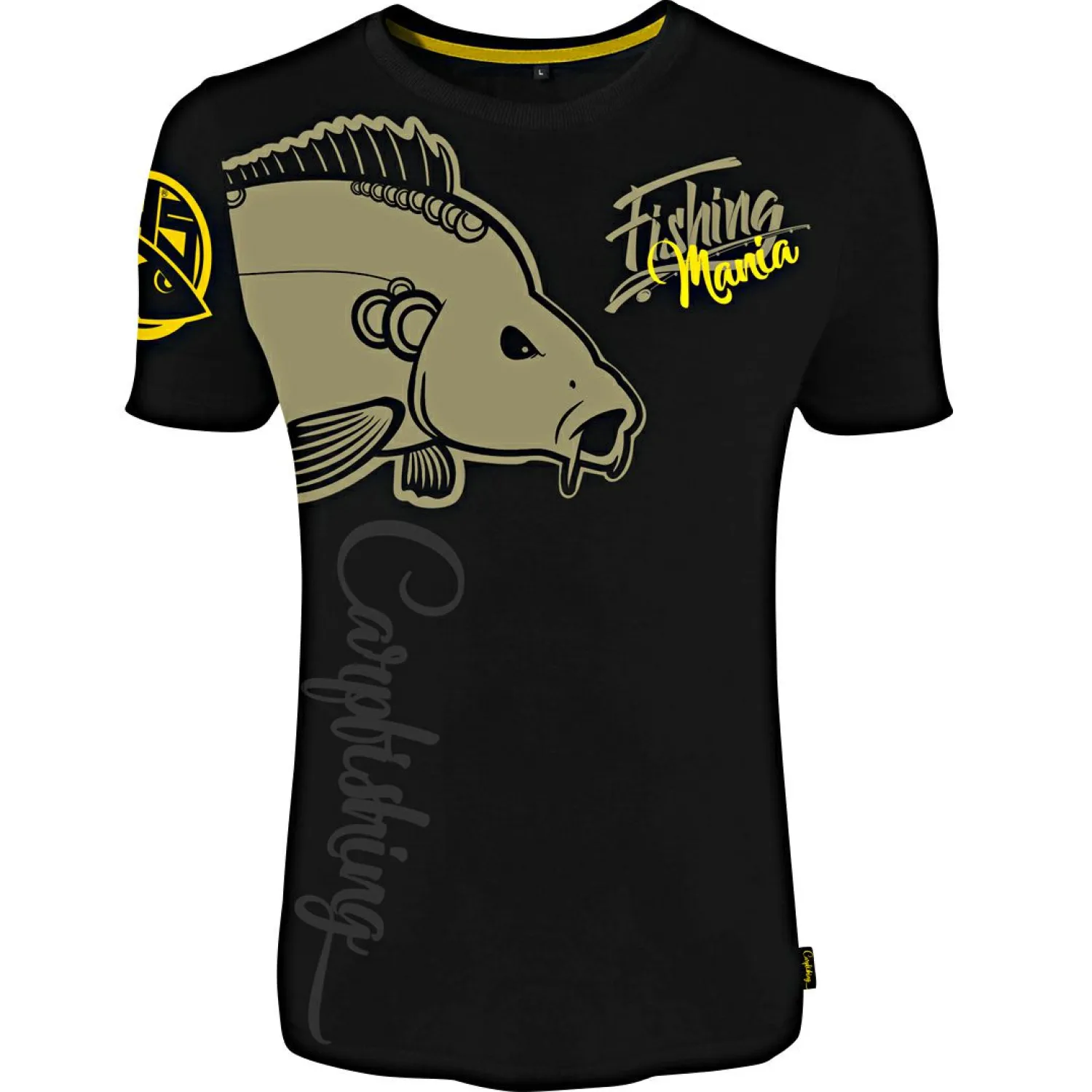 Sale Fishing Mania Carpfishing T-Shirt Herren (Black) Angelshirts & Angel-Oberteile