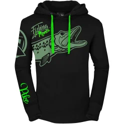 Hotspot Fishing Mania Pike Hoodie Herren (Black)< Angelpullover & -Strickjacken