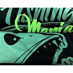 Hot Fishing Mania Zander Polo-Shirt Herren (Black) Angelshirts & Angel-Oberteile
