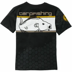 Discount Linear Carpfishing T-Shirt Herren (Black) Angelshirts & Angel-Oberteile