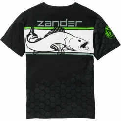 Hotspot Linear Zander T-Shirt Herren (Black)< Angelshirts & Angel-Oberteile