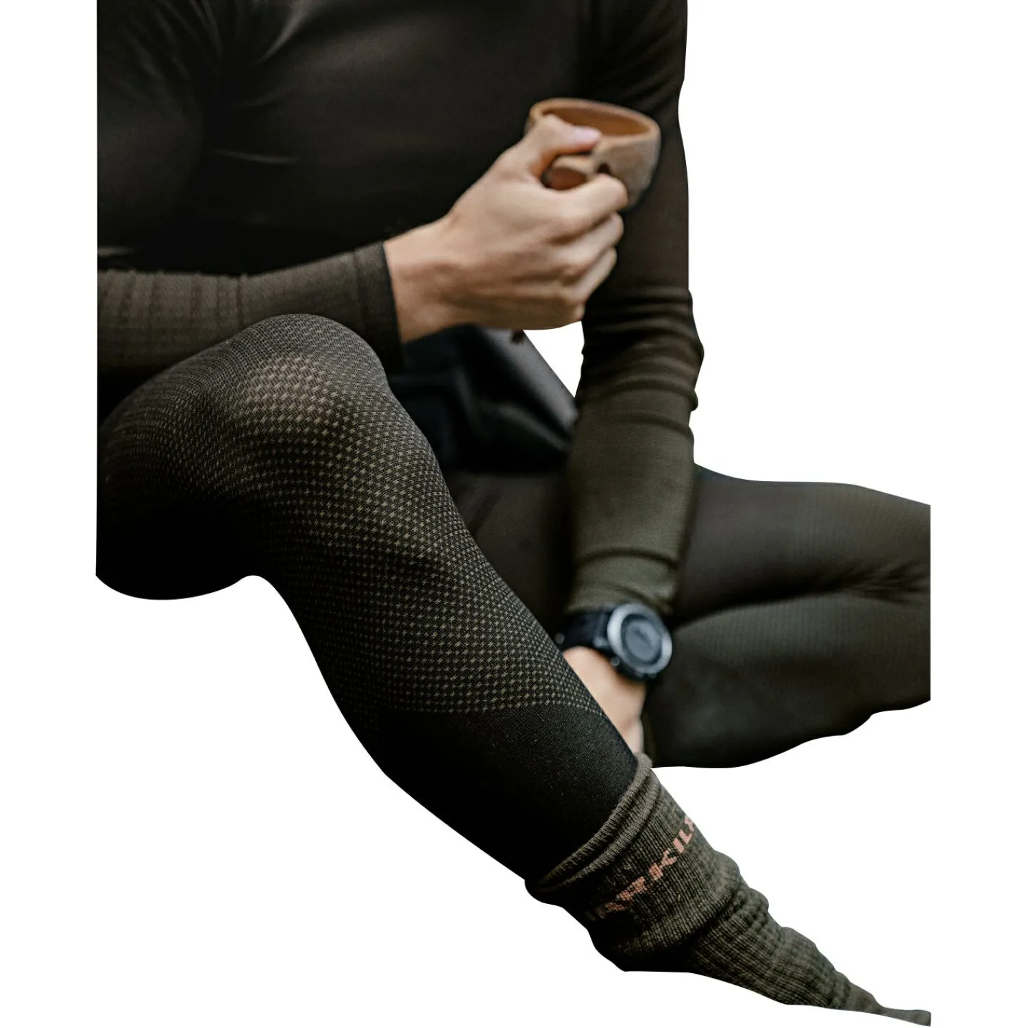 Hu00e4rkila Härkila Base Active Long Johns Unisex (Dark Willow Green)< Thermohosen & Regenhosen