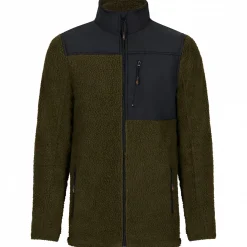 il Lago Basic Faserpelzjacke Kanada Herren (Oliv/Schwarz)< Outdoor- & Angel-Jacken