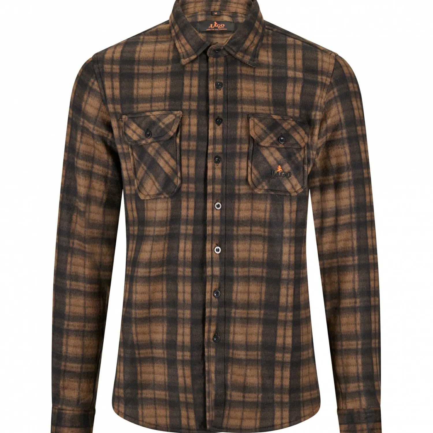 il Lago Basic Fleecehemd Eifelland Herren (Braun)< Outdoor- & Angelhemden