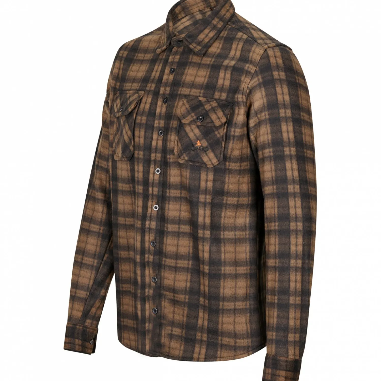 il Lago Basic Fleecehemd Eifelland Herren (Braun)< Outdoor- & Angelhemden