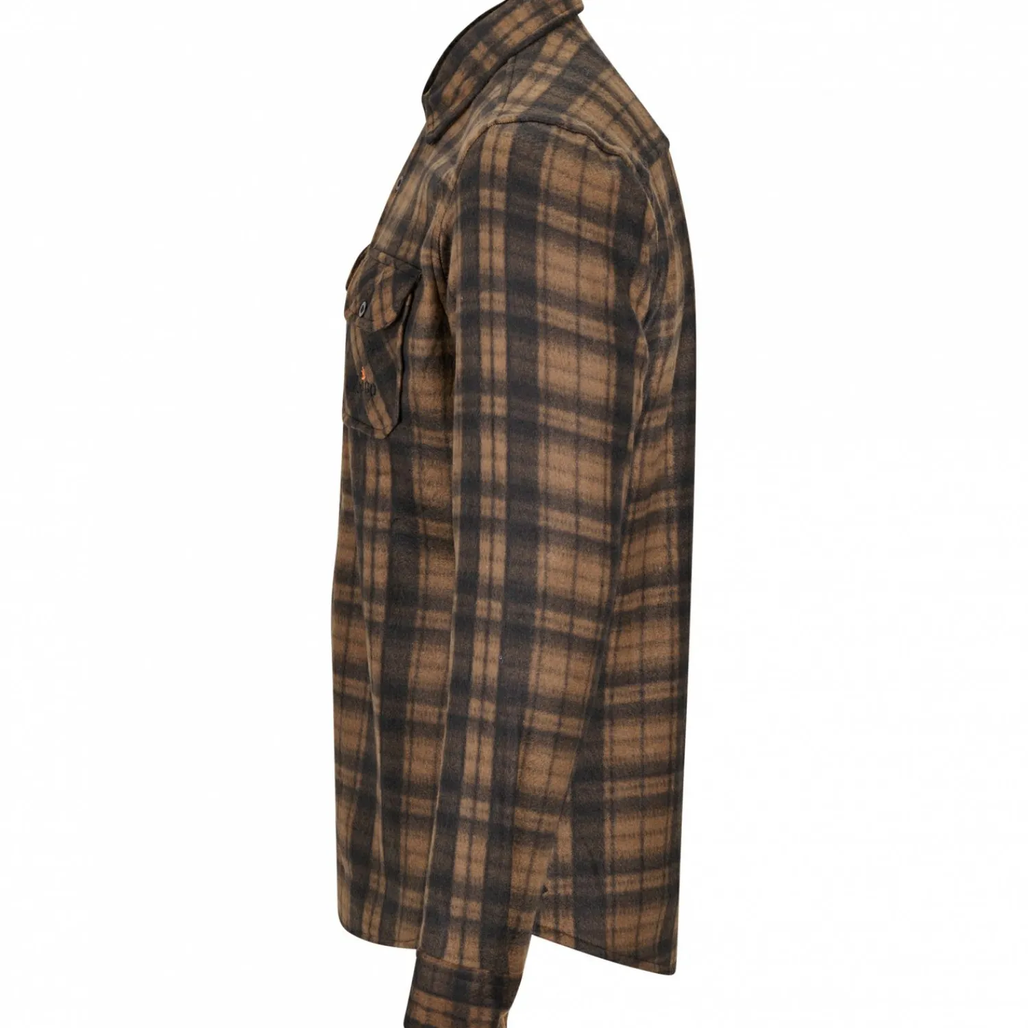il Lago Basic Fleecehemd Eifelland Herren (Braun)< Outdoor- & Angelhemden
