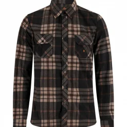 Clearance Fleecehemd Winterberg Herren (Anthrazit/Braun) Outdoor- & Angelhemden