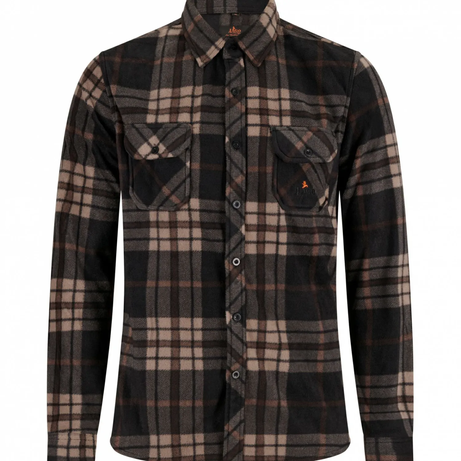 Clearance Fleecehemd Winterberg Herren (Anthrazit/Braun) Outdoor- & Angelhemden