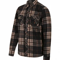 Clearance Fleecehemd Winterberg Herren (Anthrazit/Braun) Outdoor- & Angelhemden