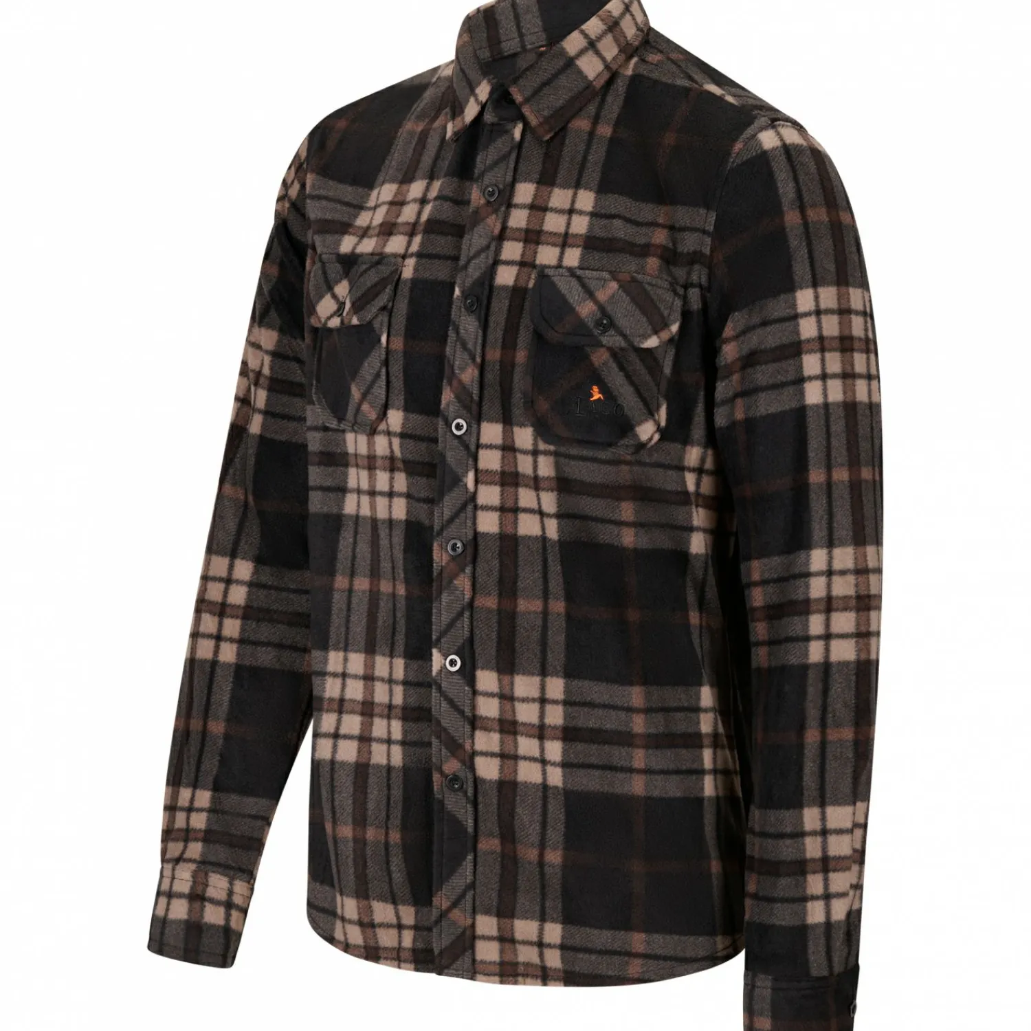 Clearance Fleecehemd Winterberg Herren (Anthrazit/Braun) Outdoor- & Angelhemden