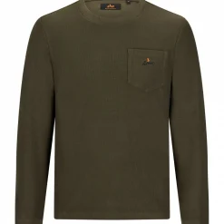 Discount Longsleeve Heavy Keiler Herren (Oliv) Angel-Poloshirts & Langarmshirts