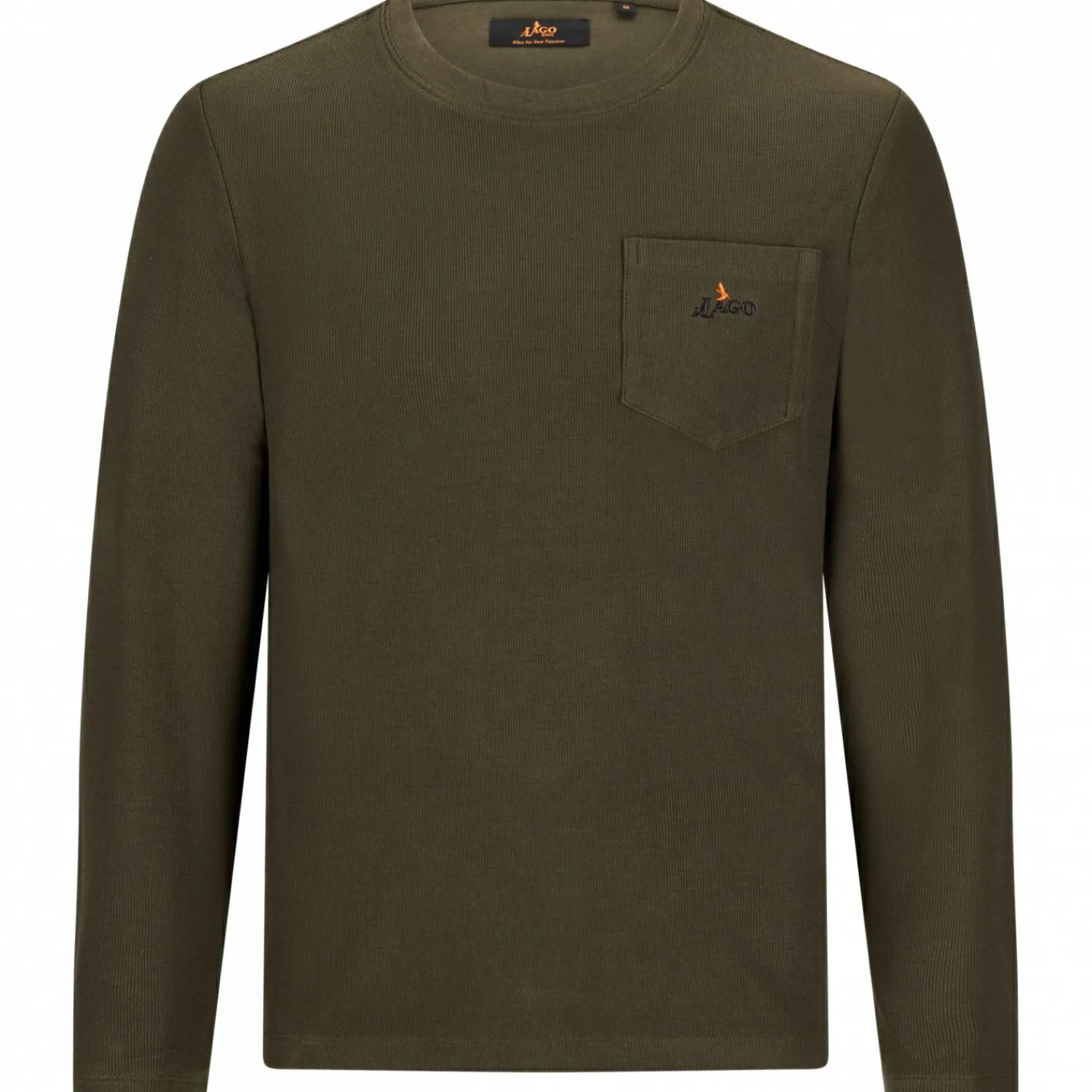 Discount Longsleeve Heavy Keiler Herren (Oliv) Angel-Poloshirts & Langarmshirts
