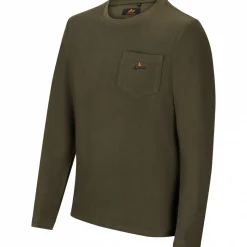 Discount Longsleeve Heavy Keiler Herren (Oliv) Angel-Poloshirts & Langarmshirts