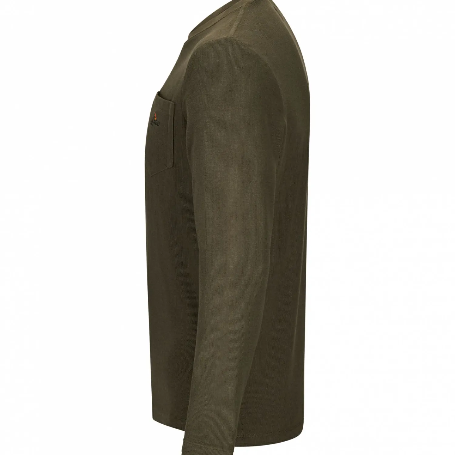 Discount Longsleeve Heavy Keiler Herren (Oliv) Angel-Poloshirts & Langarmshirts