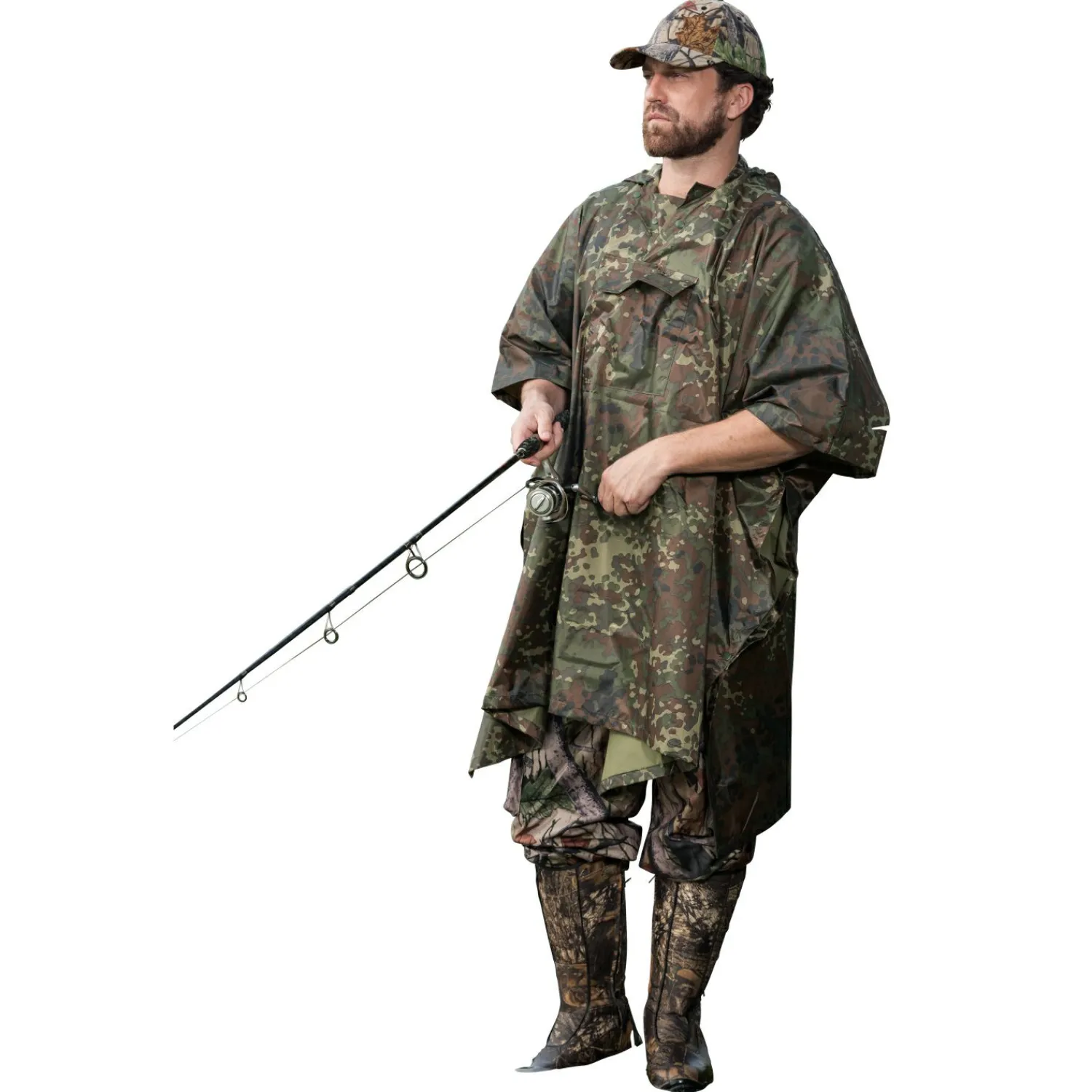 il Lago Basic Poncho Unisex (Camouflage)< Regenjacken & Regenponchos