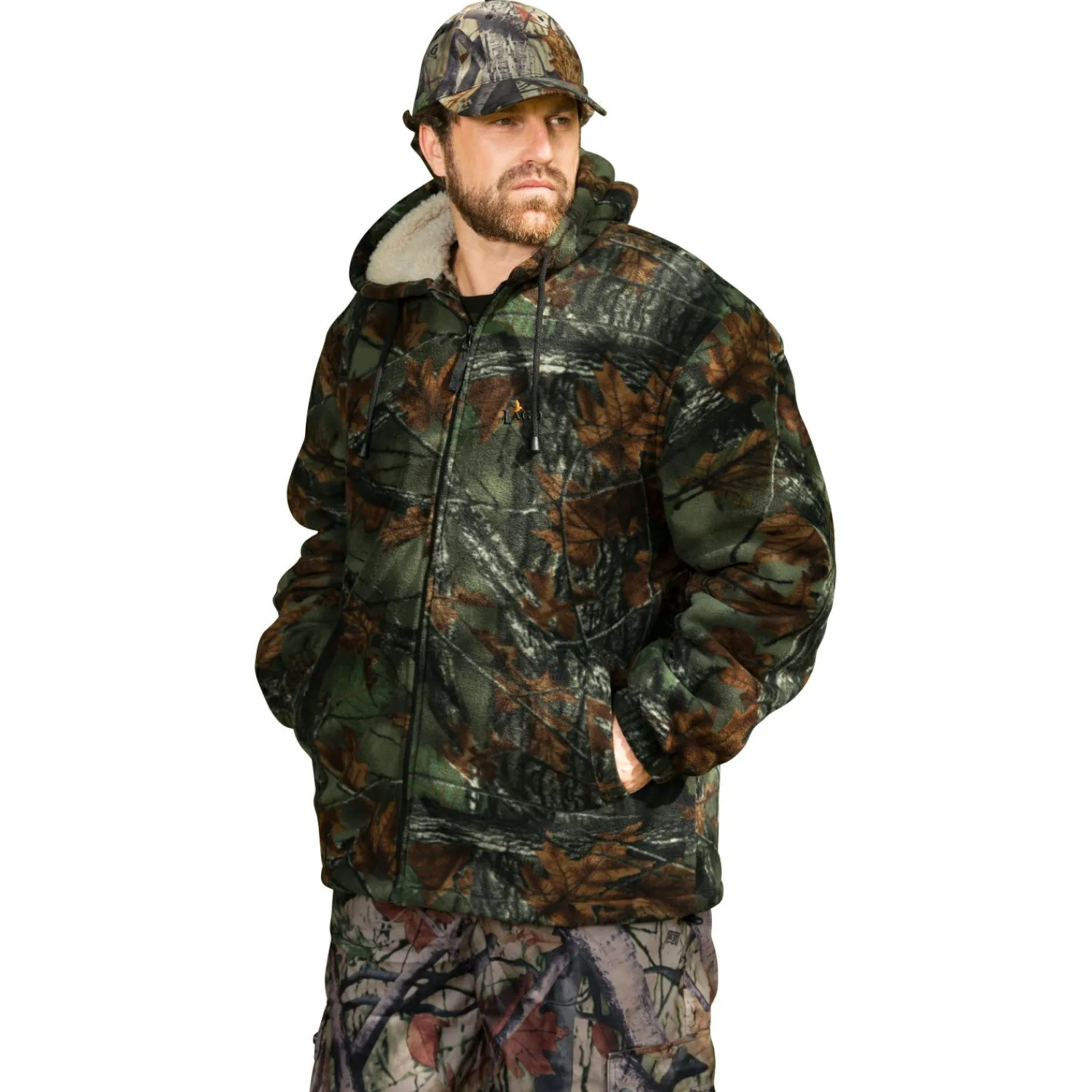 Outlet Thermo Fleecejacke Herren (Camouflage) Tarnjacken & Tarnwesten|Winter- & Thermojacken