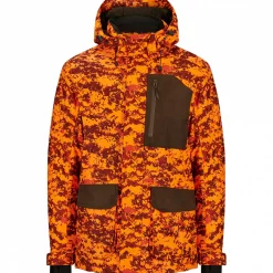 il Lago Prestige Drückjagd-Jacke Himal Herren (Orange Camouflage)< Outdoor- & Angel-Jacken