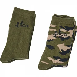 5er-Set: Socken Unisex (Camouflage/Oliv) Outdoor- & Angel-Socken