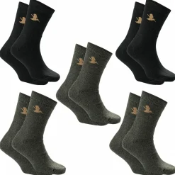 il Lago Prestige 5er-Set: Thermosocken Geo Pro Unisex (Oliv/Schwarz)< Outdoor- & Angel-Socken