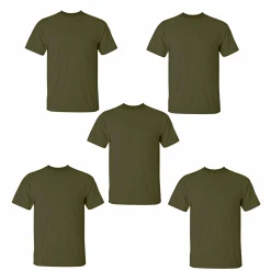5er-Set: T-Shirts Herren (Oliv) Angelshirts & Angel-Oberteile