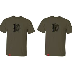 il Lago Prestige 2er-Set: T-Shirt "Bockstark" Herren (Oliv)< Angelshirts & Angel-Oberteile