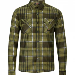 il Lago Prestige Fleece Holzfällerhemd Vall Herren (Oliv)< Outdoor- & Angelhemden