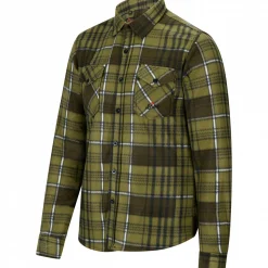 il Lago Prestige Fleece Holzfällerhemd Vall Herren (Oliv)< Outdoor- & Angelhemden