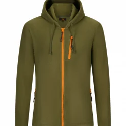 il Lago Prestige Fleecejacke Leif Herren (Oliv Meliert)< Outdoor- & Angel-Jacken