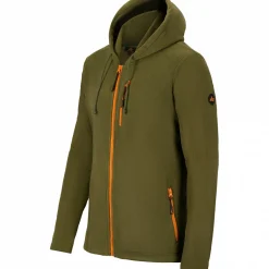 il Lago Prestige Fleecejacke Leif Herren (Oliv Meliert)< Outdoor- & Angel-Jacken