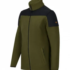 Outlet Fleecejacke Rouven Herren (Oliv/Schwarz) Outdoor- & Angel-Jacken