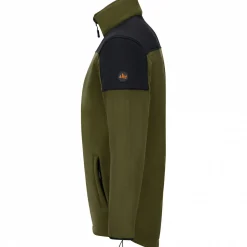 Outlet Fleecejacke Rouven Herren (Oliv/Schwarz) Outdoor- & Angel-Jacken