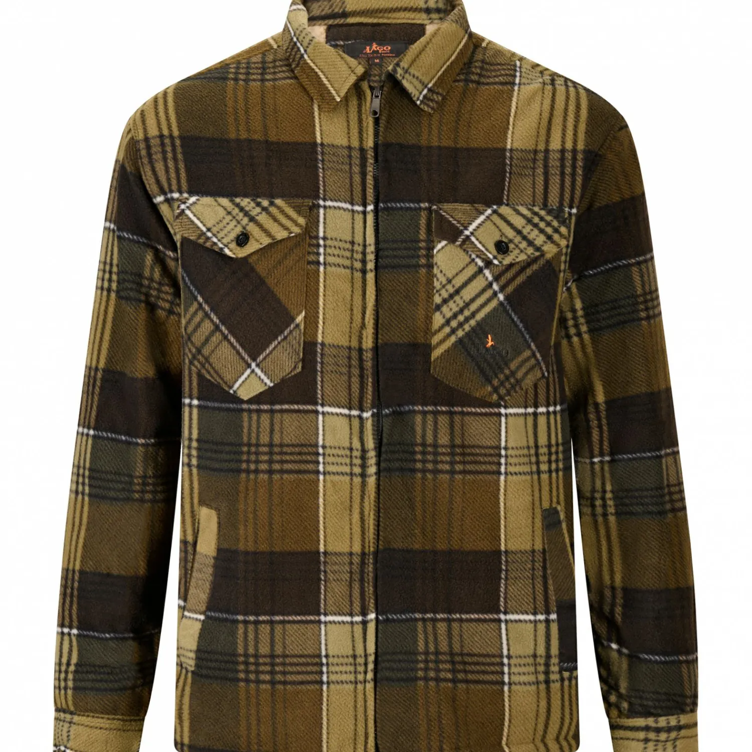 il Lago Prestige Fleecejacke Holzfäller Herren (Grün/Braun)< Outdoor- & Angel-Jacken|Winter- & Thermojacken